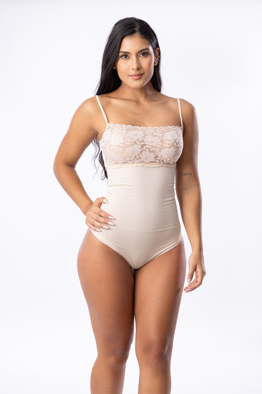 Body con Encaje 225206 Curbela beige frente