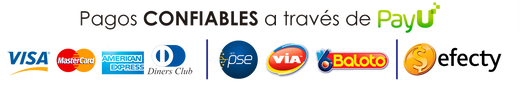 Pagos seguros procesados por PayU
